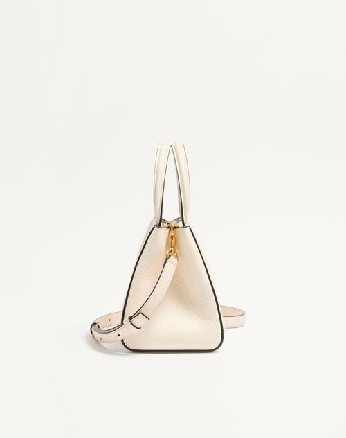Valentino Inspired Garavani Alltime Small Handbag In Grainy Calfskin