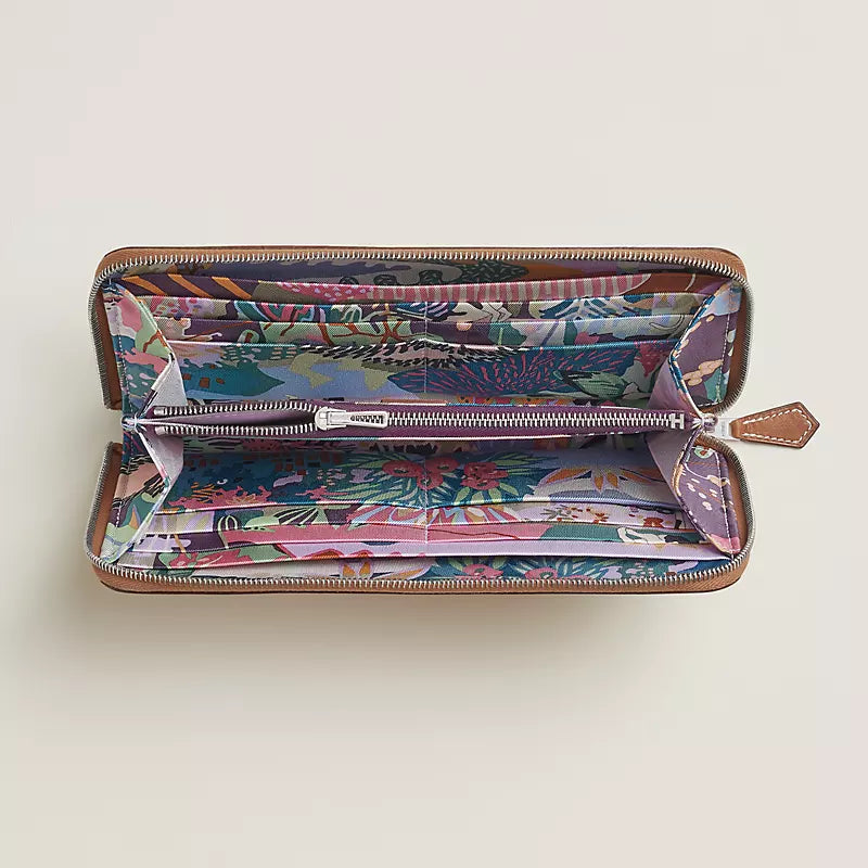Hermes Inspired Silk'In Classique long wallet