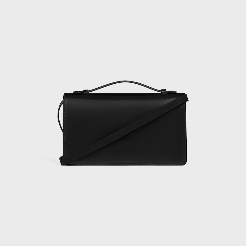Celine Inspired Medium Triomphe Folio in Shiny Calfskin