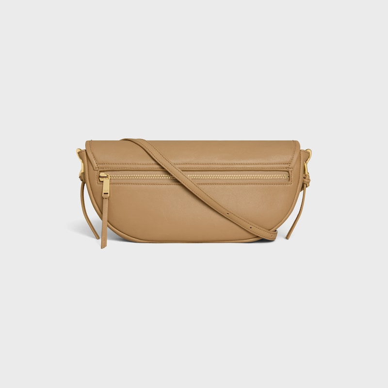 Celine Inspired Little Halfmoon Soft Triomphe in Supple Shiny Lambskin