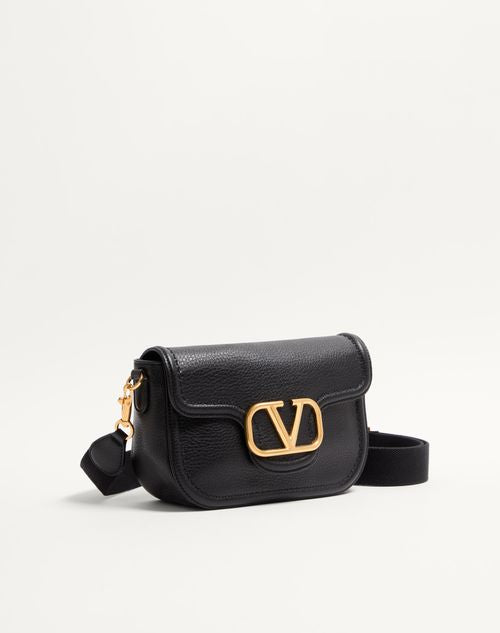 Valentino Inspired Garavani Alltime Grainy Calfskin Shoulder Bag