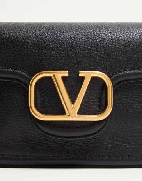 Valentino Inspired Garavani Alltime Grainy Calfskin Shoulder Bag
