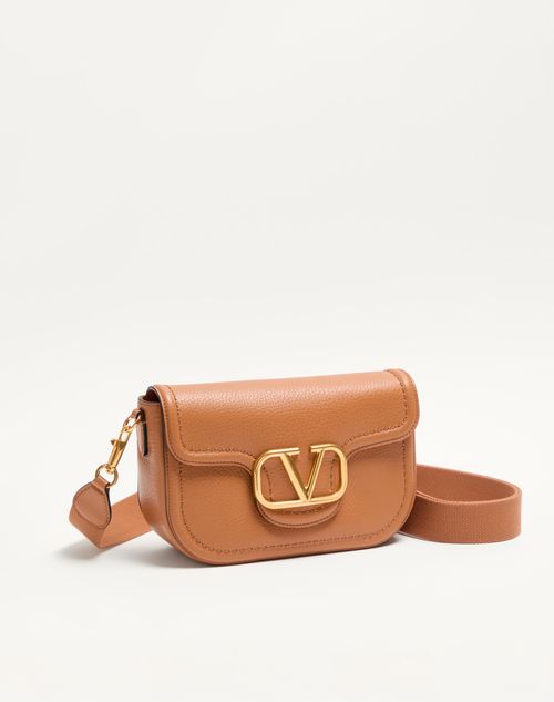 Valentino Inspired Garavani Alltime Grainy Calfskin Shoulder Bag