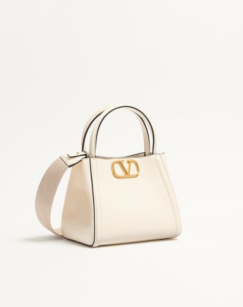 Valentino Inspired Garavani Alltime Small Handbag In Grainy Calfskin