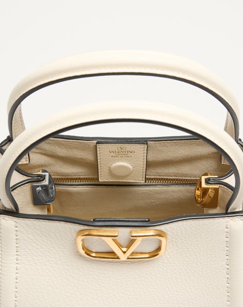 Valentino Inspired Garavani Alltime Small Handbag In Grainy Calfskin