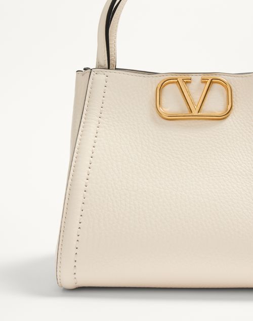 Valentino Inspired Garavani Alltime Small Handbag In Grainy Calfskin