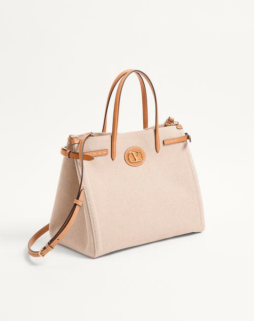 Valentino Inspired Garavani Antibes Medium Canvas Shopping Bag
