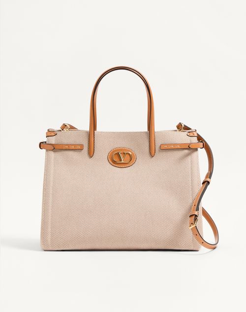 Valentino Inspired Garavani Antibes Medium Canvas Shopping Bag