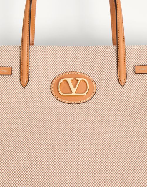 Valentino Inspired Garavani Antibes Medium Canvas Shopping Bag