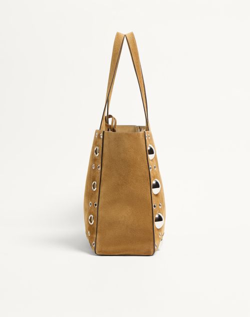 Valentino Inspired Garavani Medium Nellcôte Suede Shopping Bag