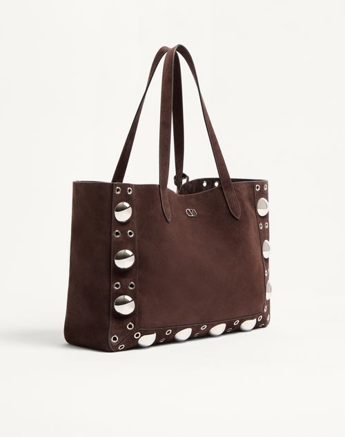 Valentino Inspired Garavani Medium Nellcôte Suede Shopping Bag